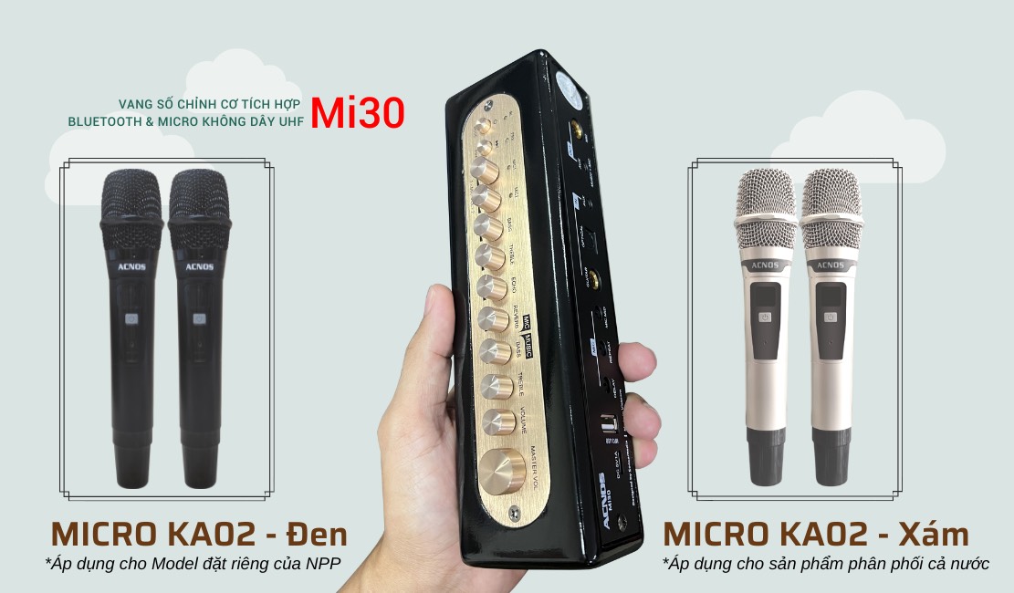 Vang số chỉnh cơ tích hợp Mic  ACNOS Mi30
