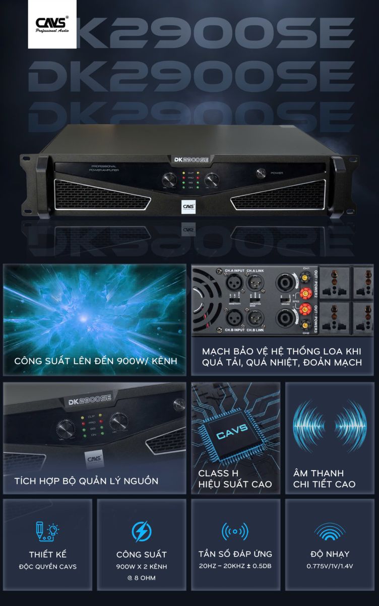  Cục Đẩy Công Suất CAVS DK2900SE