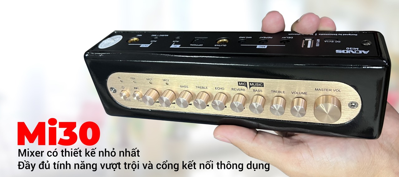 Vang số chỉnh cơ tích hợp Mic  ACNOS Mi30