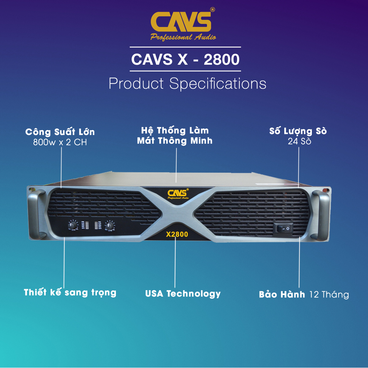 CỤC ĐẨY CÔNG SUẤT CAVS X-2800