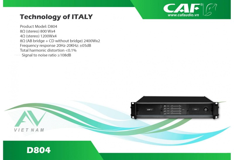 Đẩy công suất CAF D804