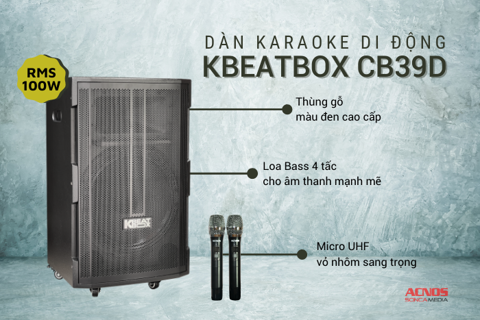 Dàn Karaoke Di Động ACNOS CB39D Chính Hãng I TuyênAudio