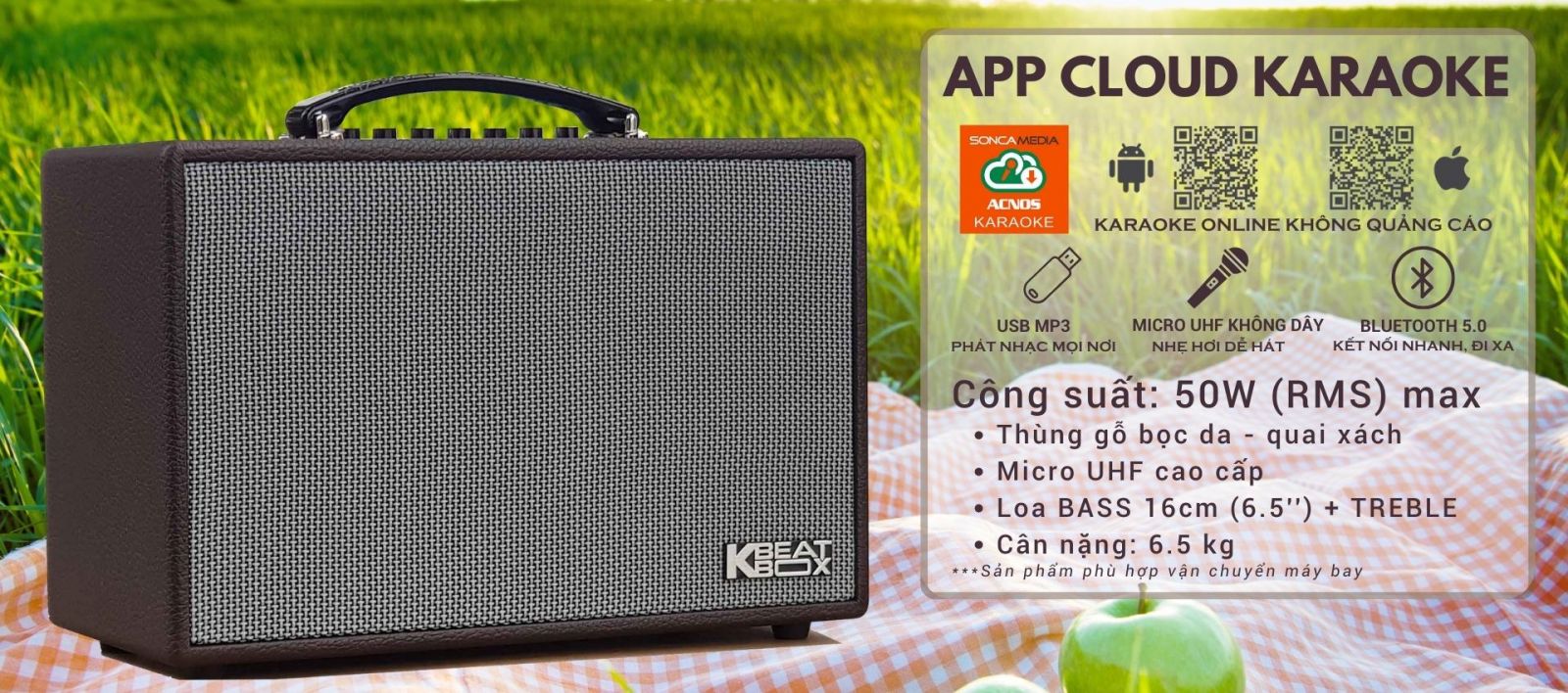 Loa karaoke di động xách tay ACNOS CS160 Chính Hãng