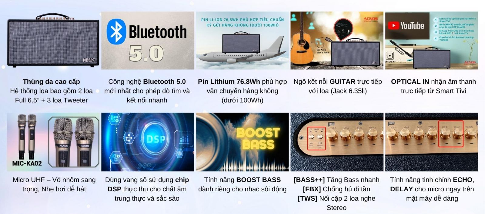 Loa Karaoke  Cao Cấp ACNOS(KBEATBOX) CS450SR