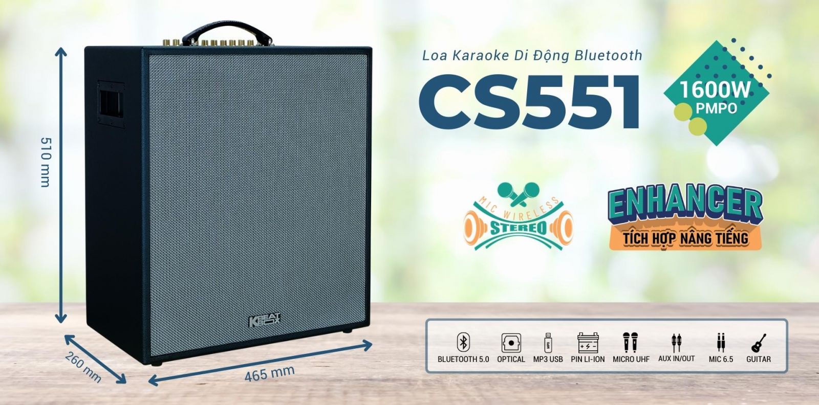 Loa di động  ACNOS(BEATBOX) CS551 Chính Hãng