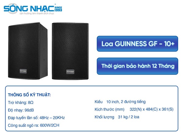 Loa GUINNESS GF - 10+