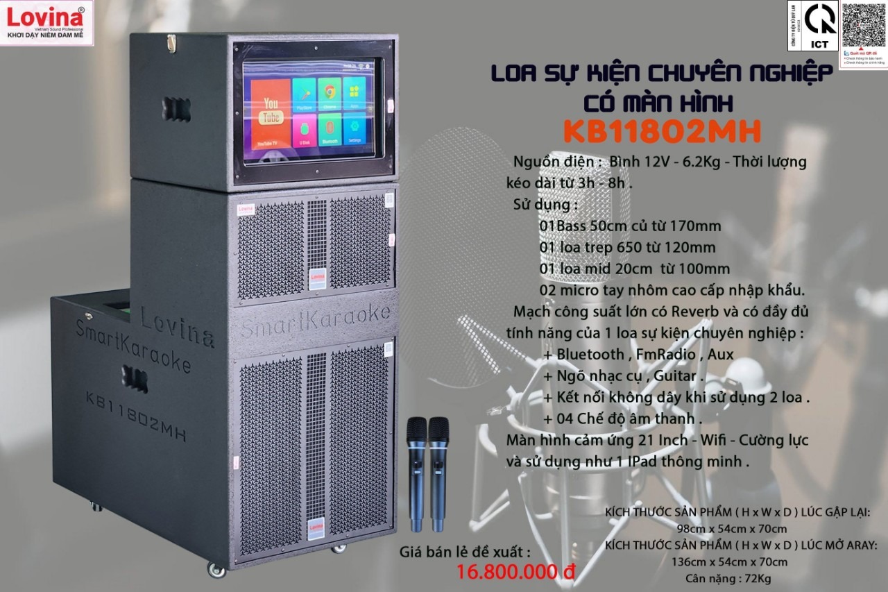 Loa Di Động LOVINA KB11802MH