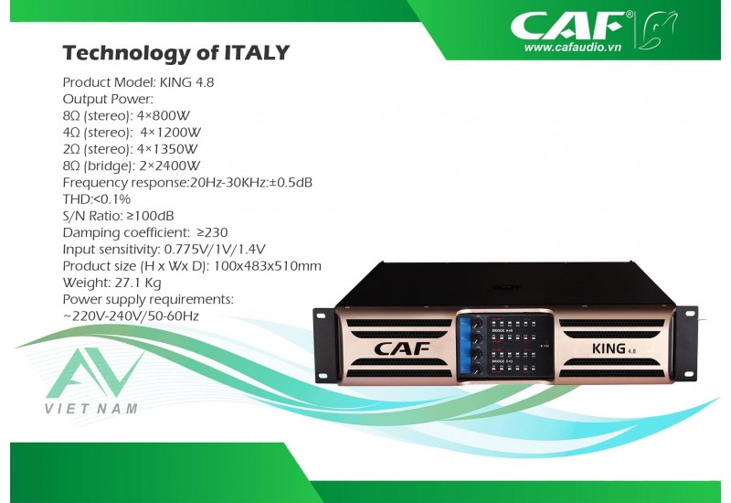 Đẩy công suất CAF KING 4.8