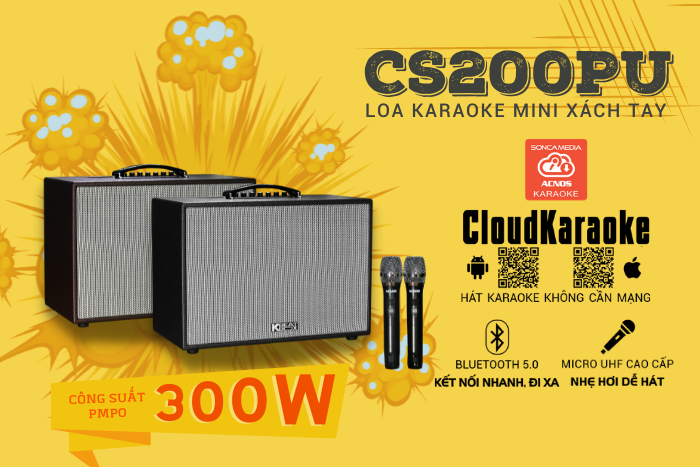 Loa Karaoke mini xách tay ACNOS CS200PU