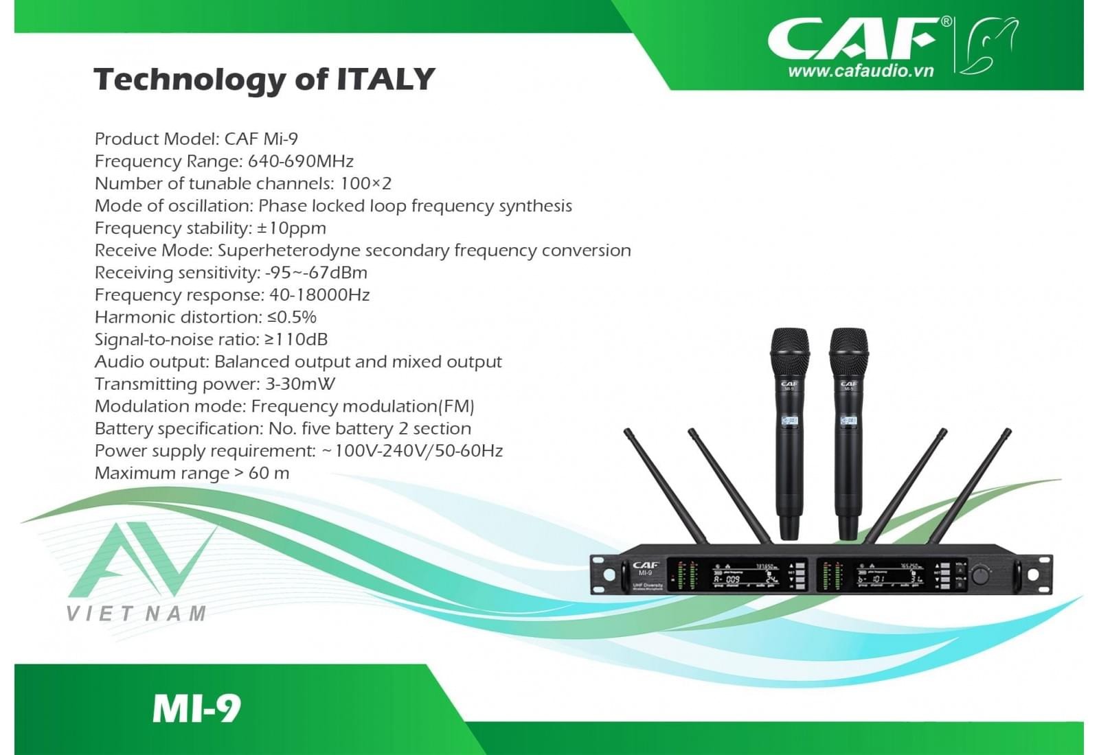 Micro Không Dây CAF MI9(PRO)