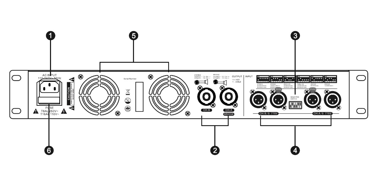 Cục đẩy công suất T-Acoustic SP2400 Chính Hãng