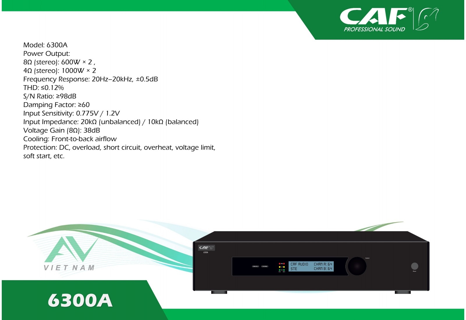 Cục Đẩy Công Suất CAF 6300A