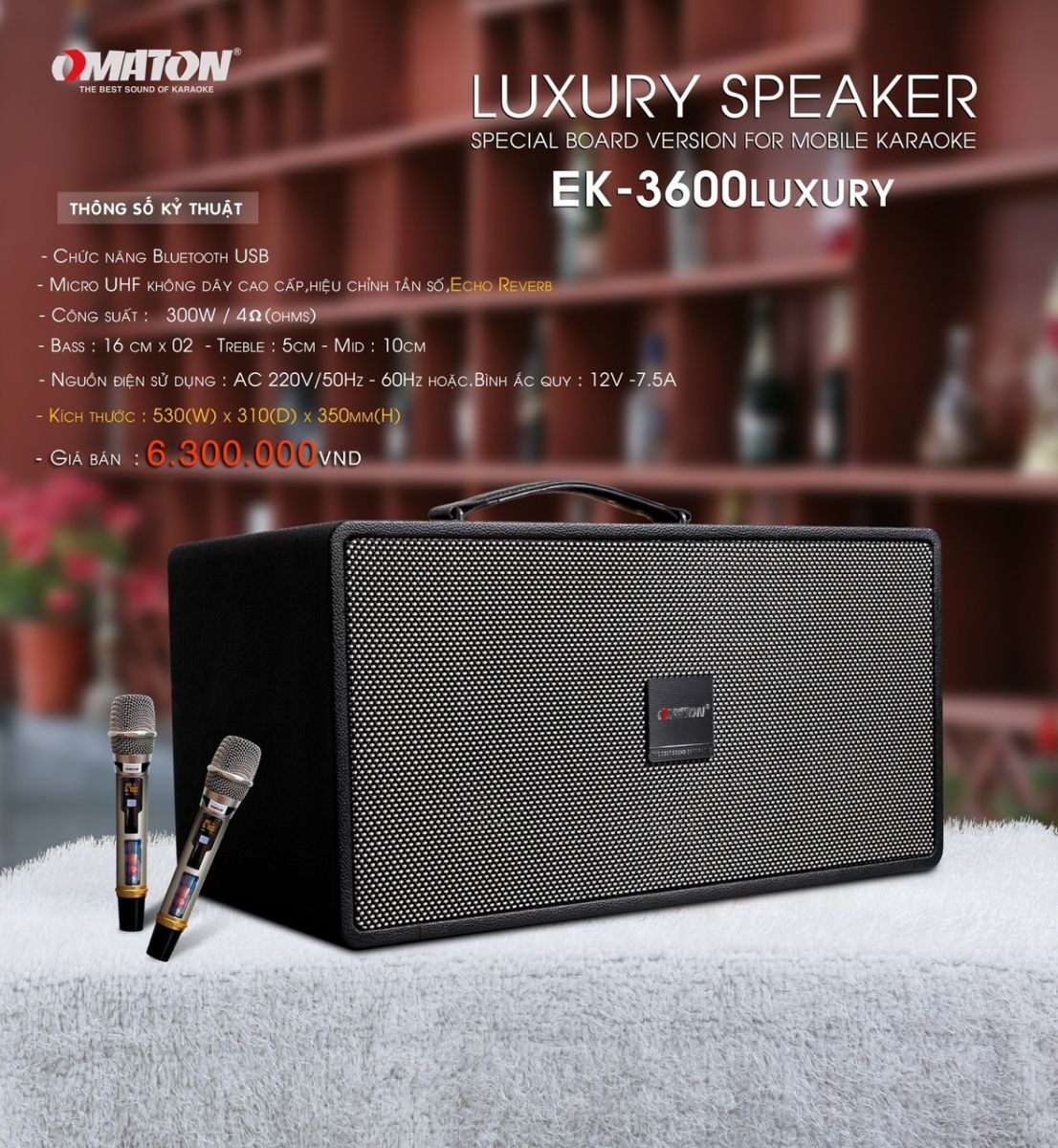 Loa Di Động OMATON EK-3600 LUXURY