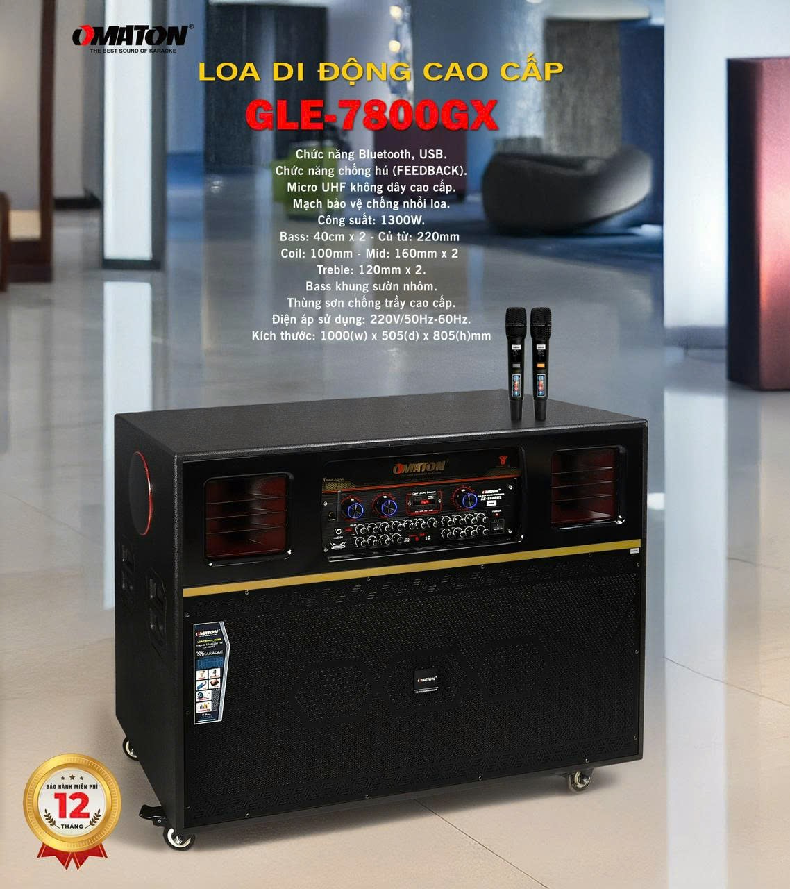 Loa kéo điện OMATON GLE-7800GX