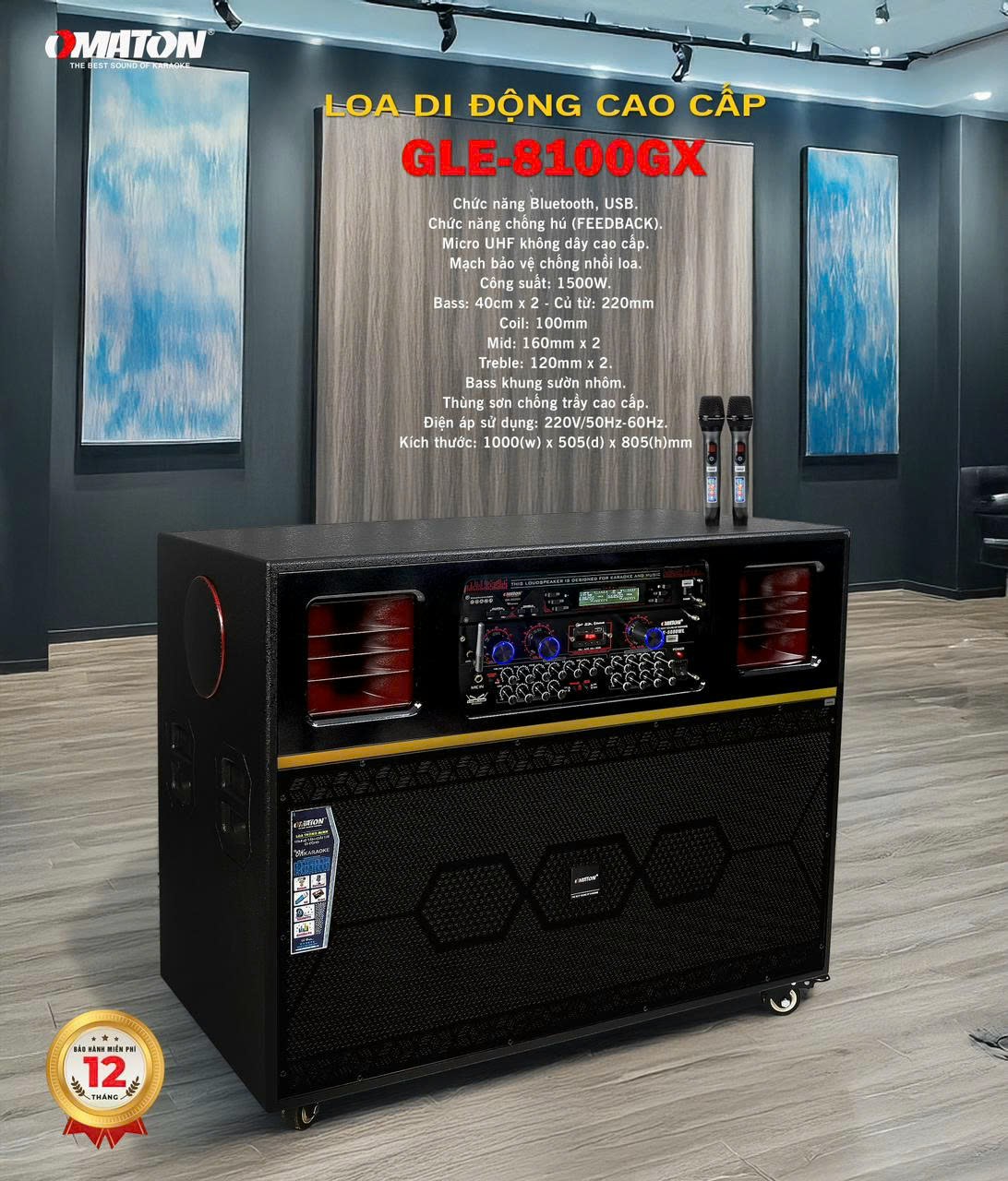 Loa kéo điện OMATON GLE-8100GX