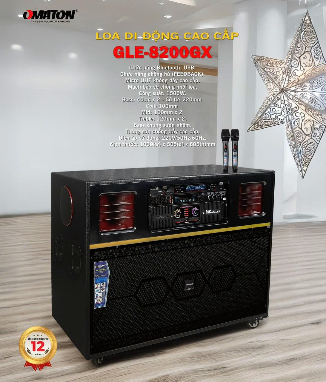 Loa kéo điện OMATON GLE-8200GX