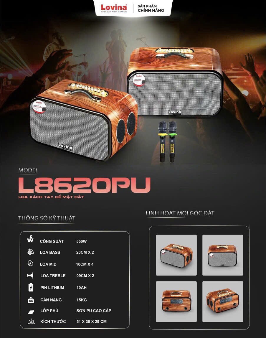 Loa Di Động LOVINA L8620PU
