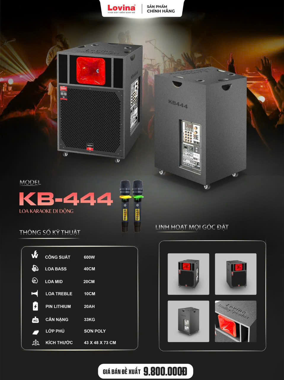 Loa Di Động LOVINA KB-444
