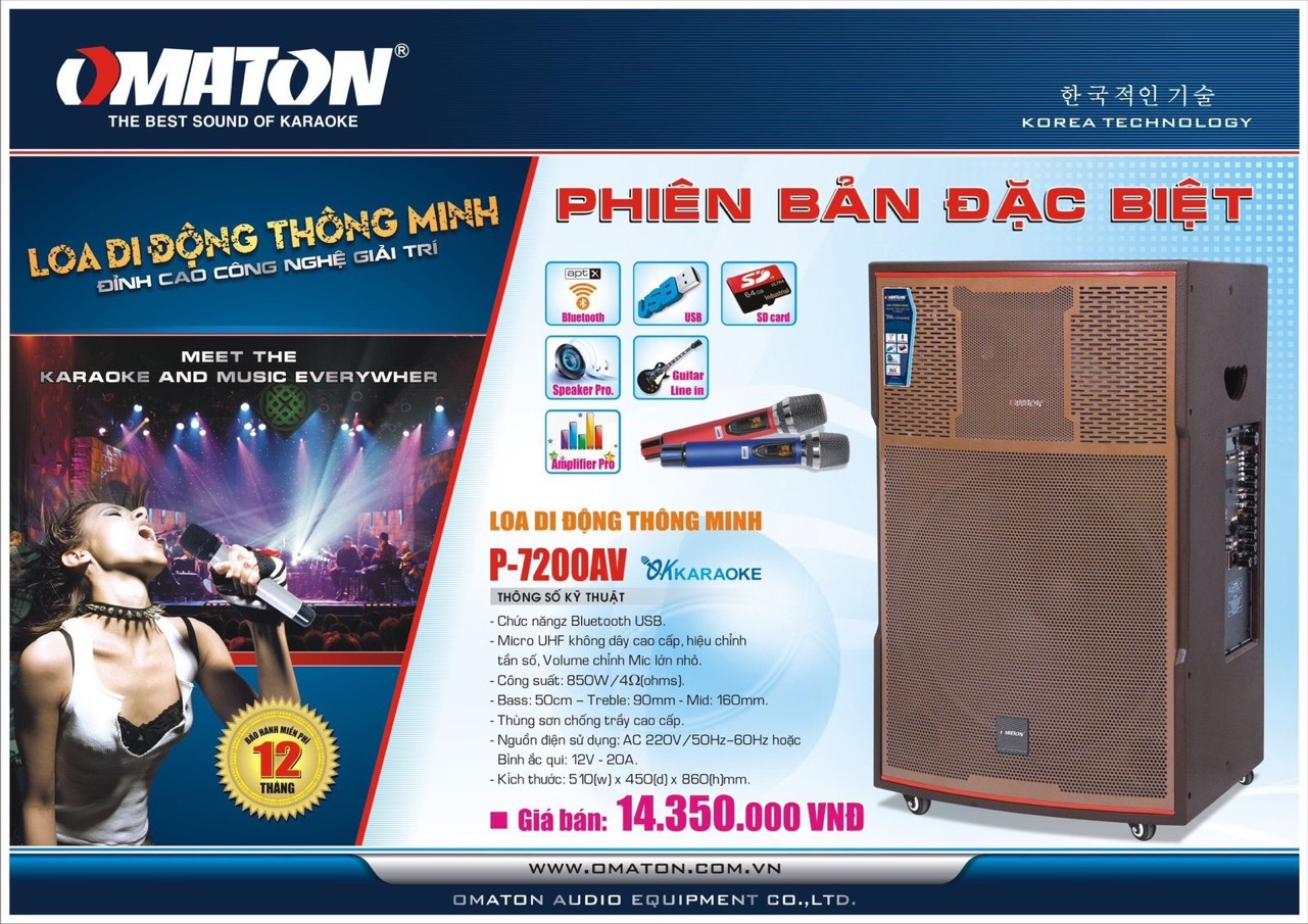 Loa Di Động OMATON P-7200AV