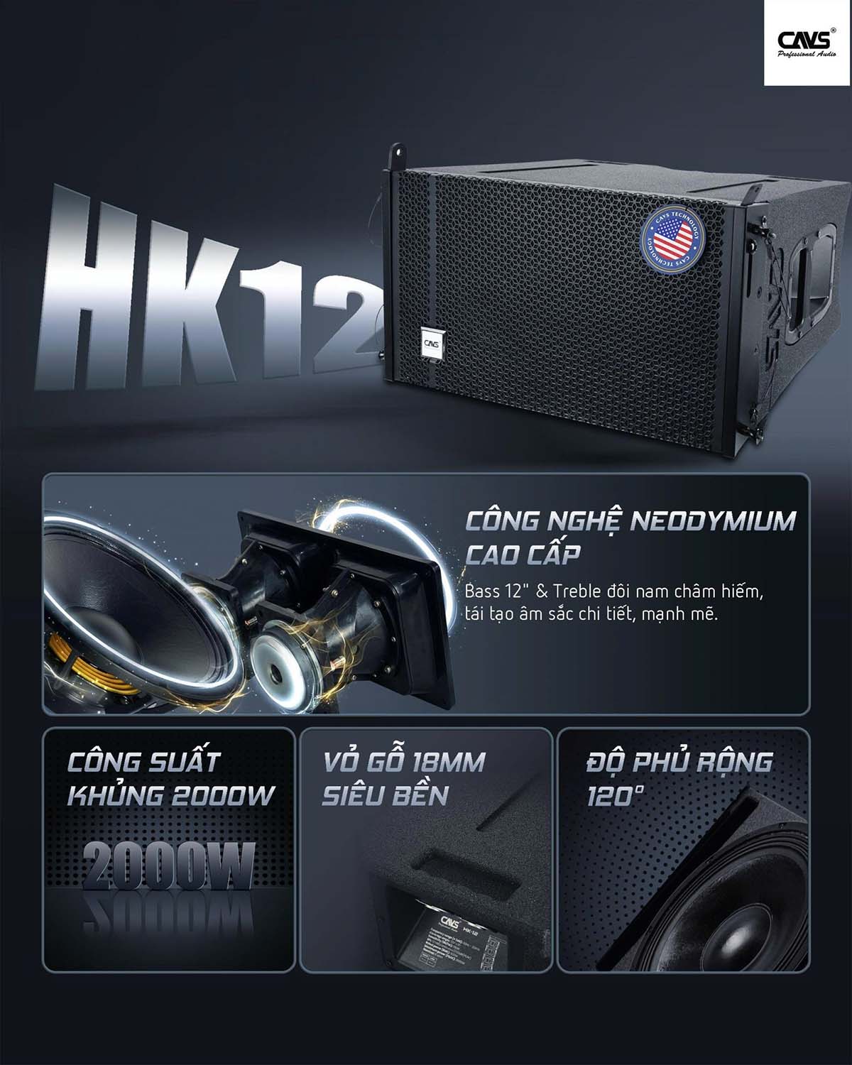Loa Sự Kiện Line Array CAVS HK12