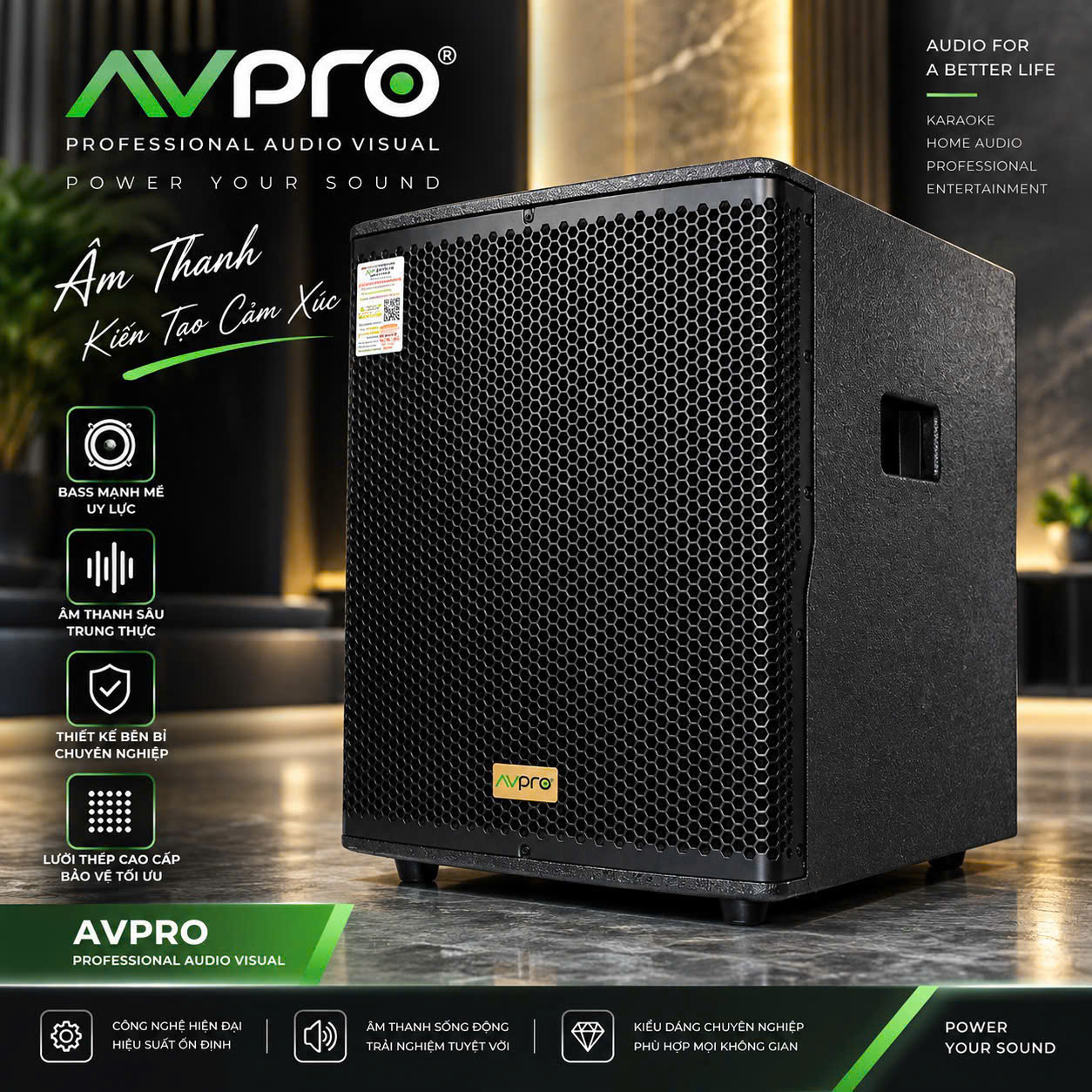 Loa Siêu Trầm AVPRO GD15F