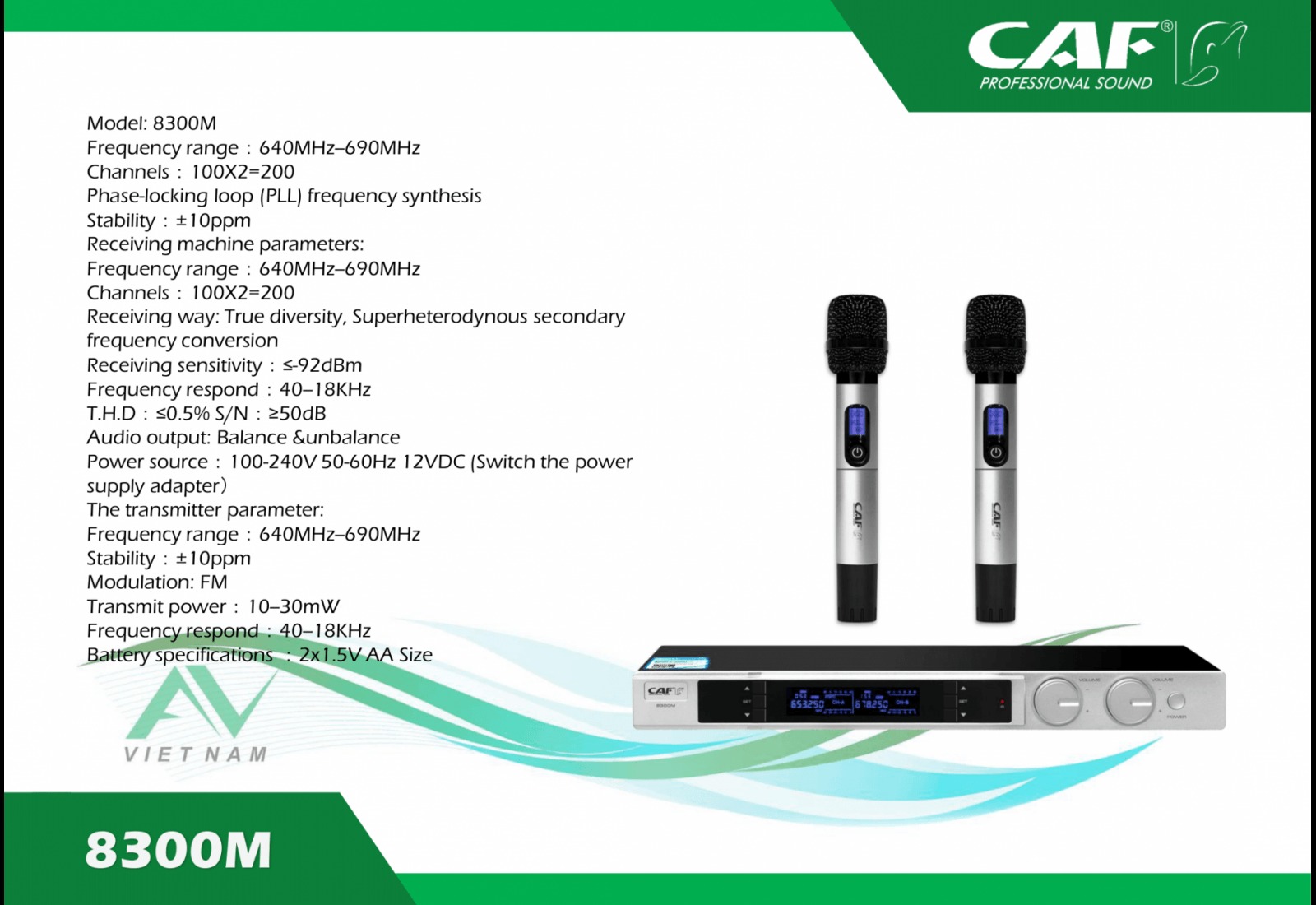 Micro Không Dây CAF 8300M