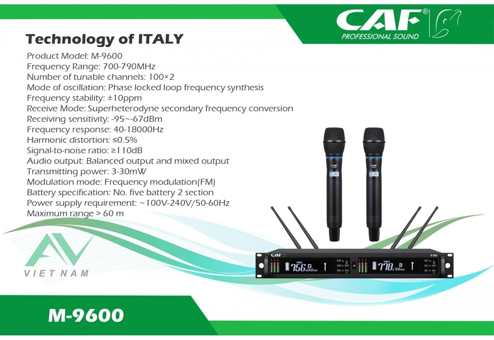 Micro Không Dây CAF M-9600
