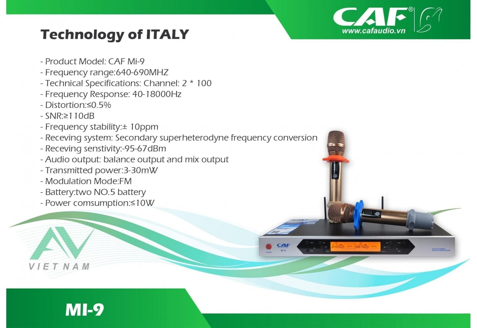 Micro Không Dây CAF MI9