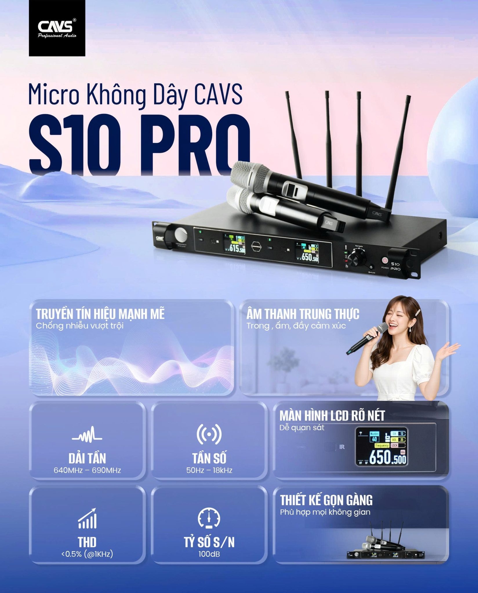 Micro Không Dây CAVS S10Pro