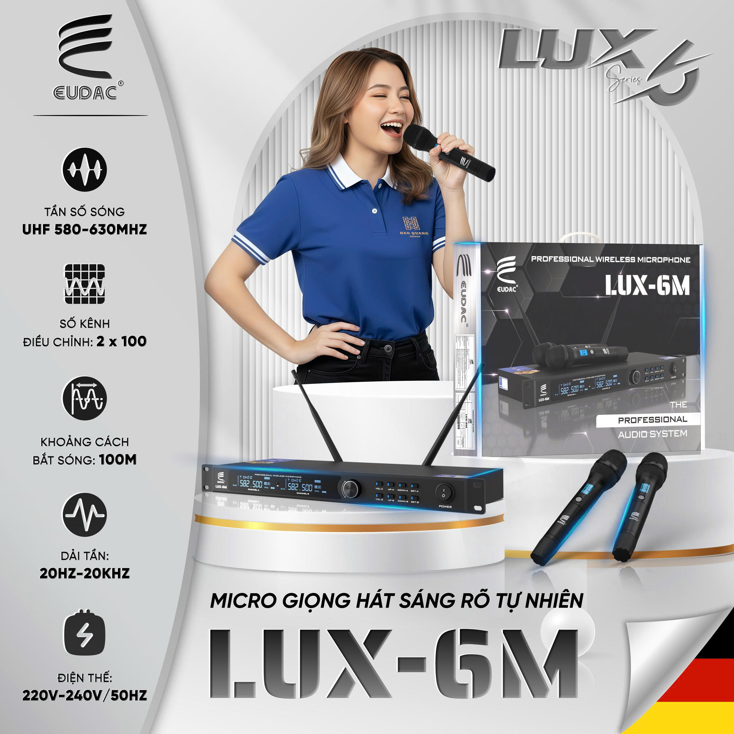 Micro Không Dây EUDAC LUX 6M