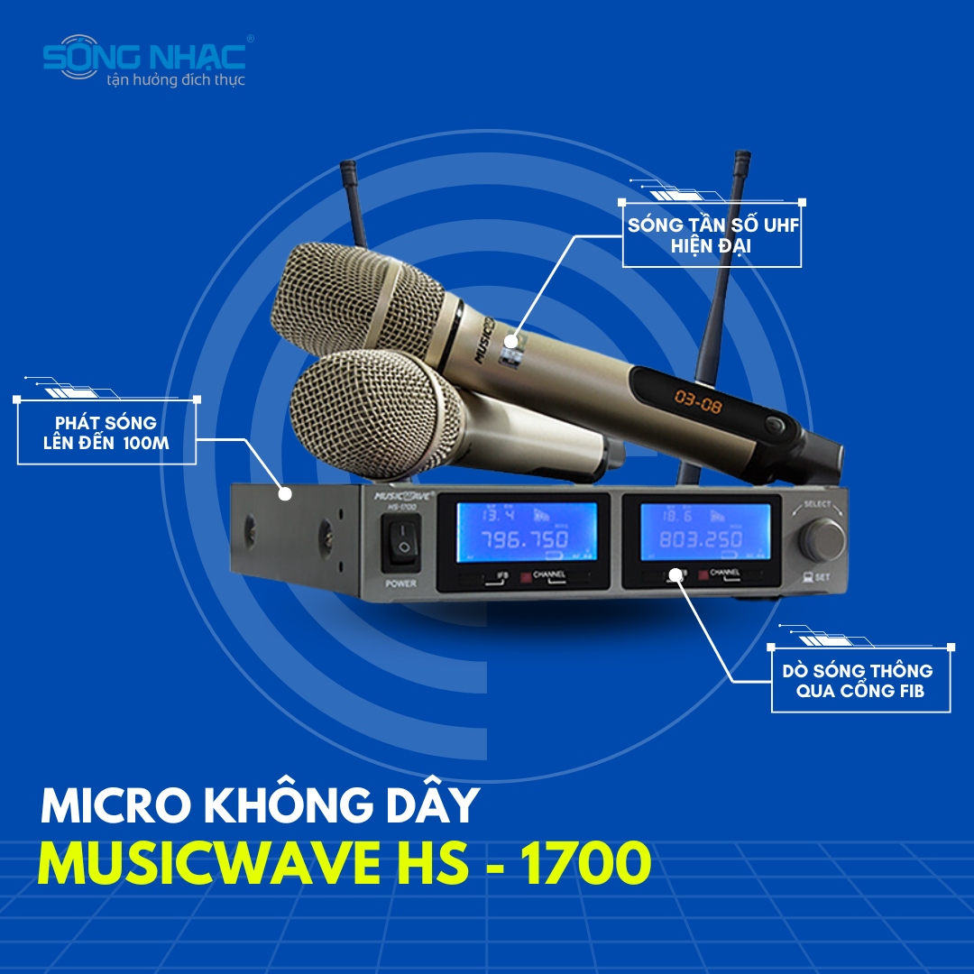 Micro không dây MUSICWAVE HS-1700