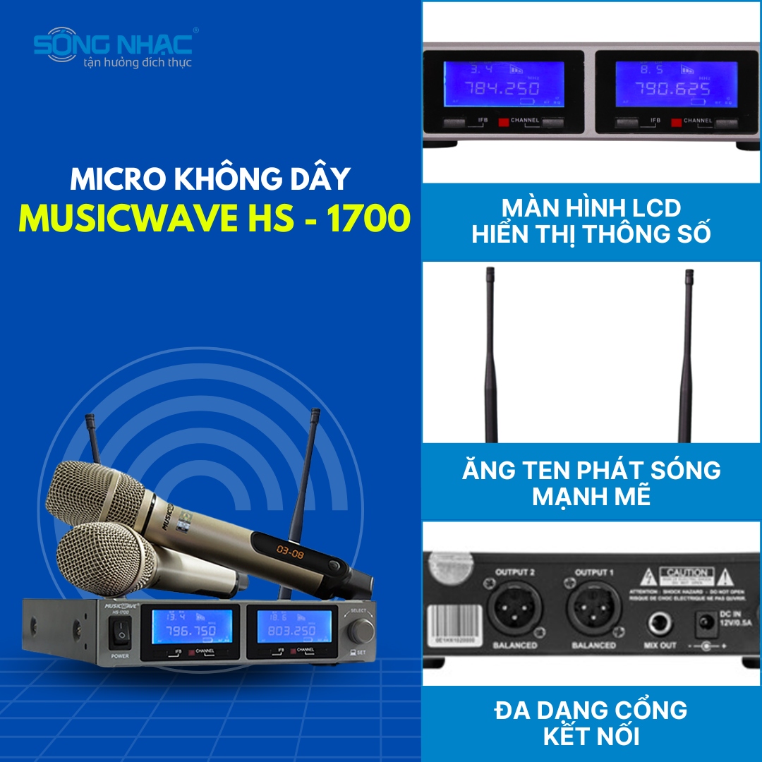 Micro không dây MUSICWAVE HS-1700