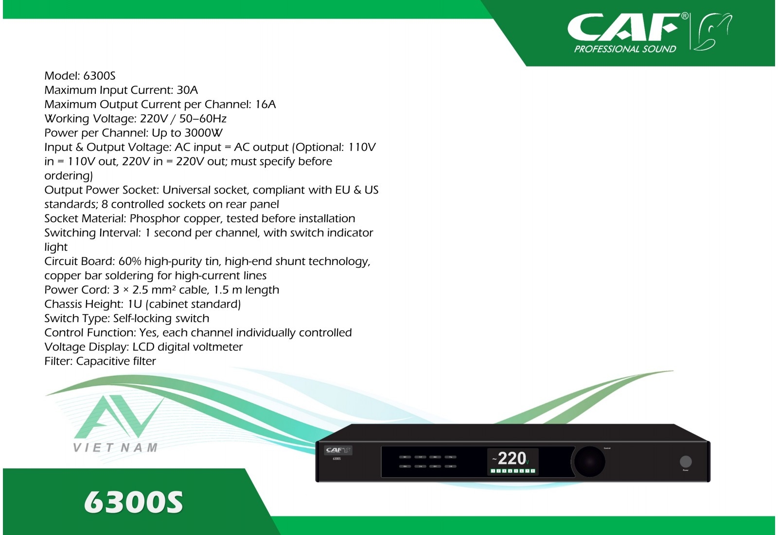 Quản lý nguồn điện CAF 6300S