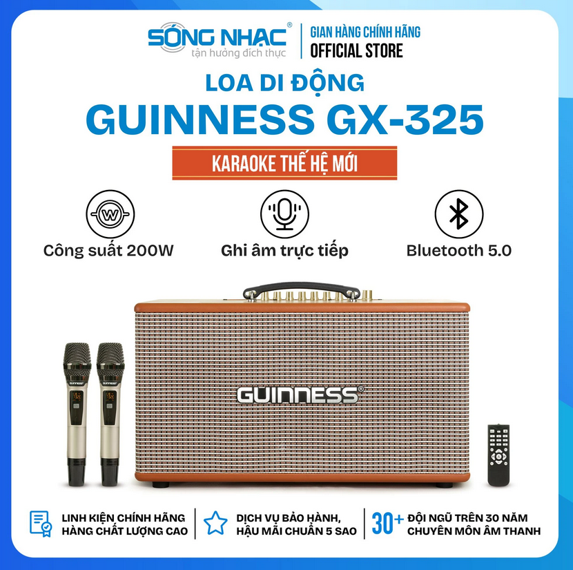 Loa xách tay di động GUINNESS GX -325 New 2024