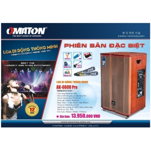 Loa Di Động OMATON AK-6600PRO Loa Di Động OMATON AK-6600PRO